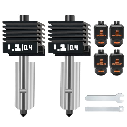 2pcs 0.4mm P2S X2D Hotend for Bambulab with 2pcs Silicone Cover