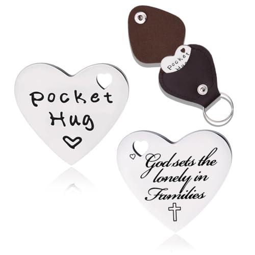 Guqqeuc Christian Religious Pocket Hug Gifts for Women Men Motivational Inspirational Gifts for Daughter Son Birthday Gift for Best Friend Friendship Gifts for Girls Boys Christian Pocket Keyring