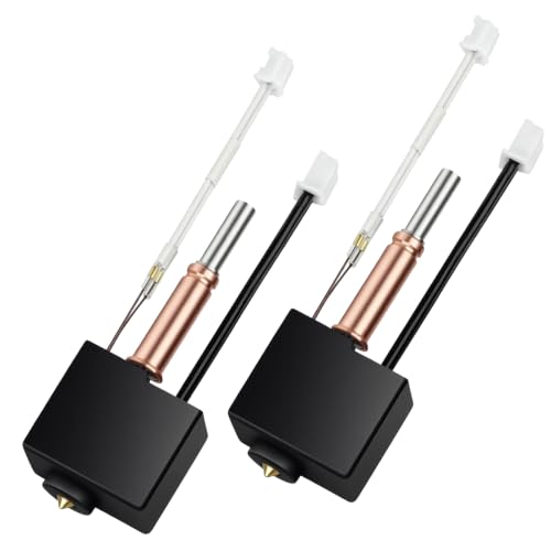 2-Pack Hotend Kit for Anycubic Kobra 3, Kobra 3 Combo, Kobra 3 V2 & Kobra 3 V2 Combo, 0.4mm Brass Nozzle Replacement, 3D Printer Accessories Kobra 3 Hotend Kit (Brass Nozzle)