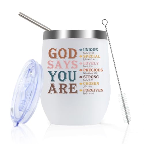 Christian Gifts for Women Bible Travel Mug,Bible Religious Gifts for Women,Bibles Verse Gift Christening Baptism Holy Communion,Godmother Gift for Goddaughter Friends Her Christmas Valentines