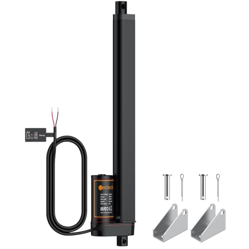Neoteck Linear Actuator 12V,1500N/330lbs Heavy Duty Electric Actuator with 300mm/12in Stroke 10mm/s,IP65,with Mounting Brackets Waterproof for Adjustable Beds,TV Lifts,RV,Smart Home,CNC & DIY Projects