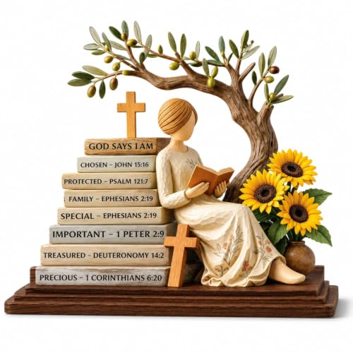 Christian Gifts for Women-Desk Bible Verse Decor, Sunflower Christian Gifts