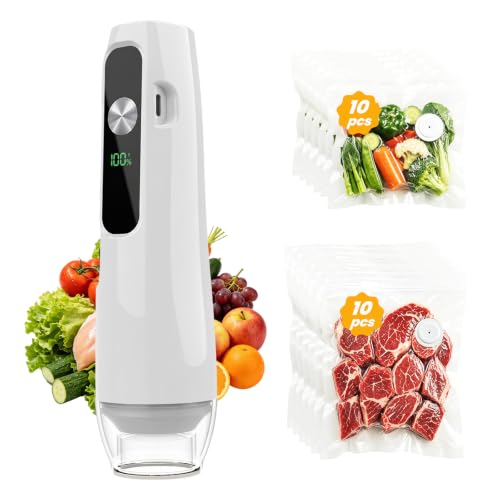 Joyzan Handheld Food Vacuum Sealer Kit, Rechargeable Mini Food Storage