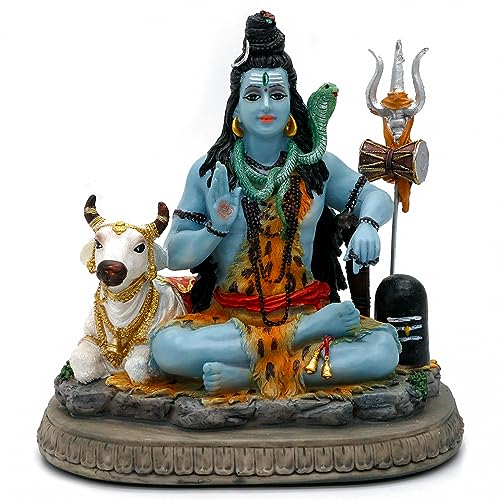 Lord Shiva with Nandi Statue Diwali Gifts Hindu Shiva Murti Pooja Item