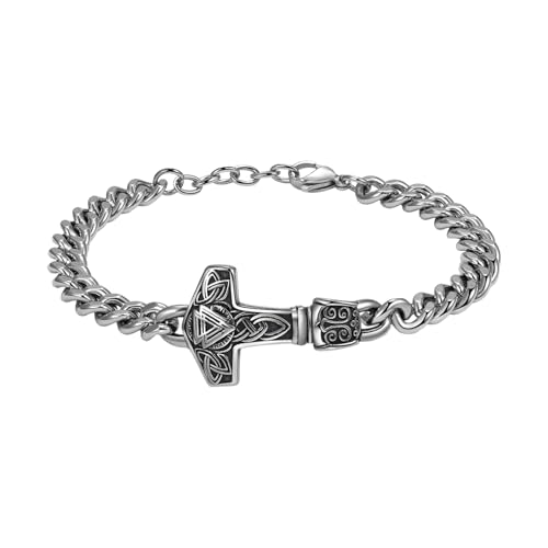 Cupimatch Thor Hammer Bracelet Stainless Steel Fashion Jewelry