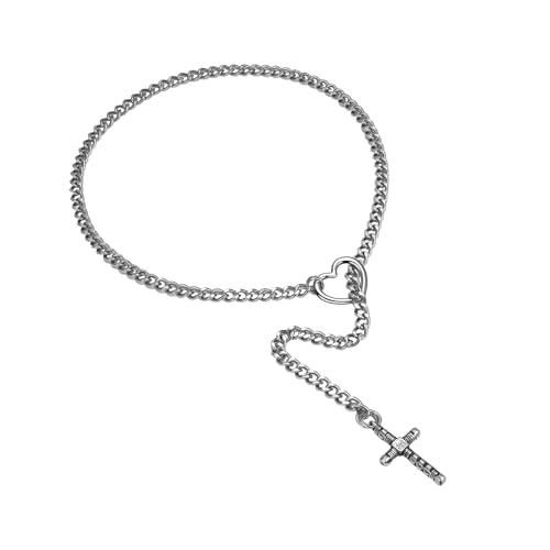 Cupimatch Cross Necklace Stainless Steel Gold Religious Christian Pendant