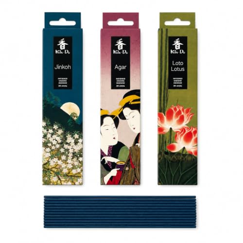 Koh-Do Japanese Incense Gift Set – Jinkoh, Agar & Lotus 60 Pure Incense