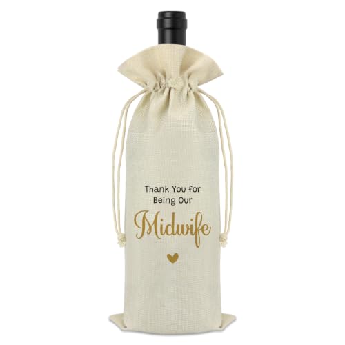 Mikela Thank You Wine Bag for Midwife Appreciation Gifts for Midwife Doula