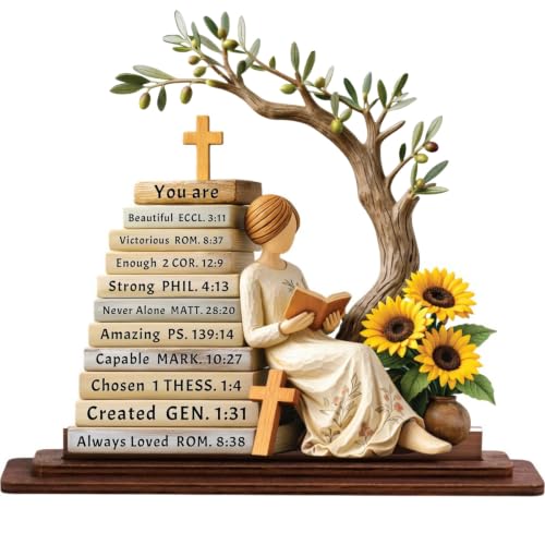 Christian Gifts for Women, Inspirational Bible Verse Acrylic Wooden Stand