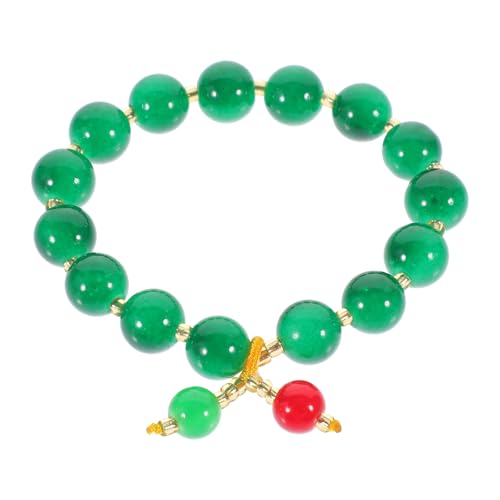 Mipcase Green Agate Beaded Bracelet for Women Wrist Chain Jewelry