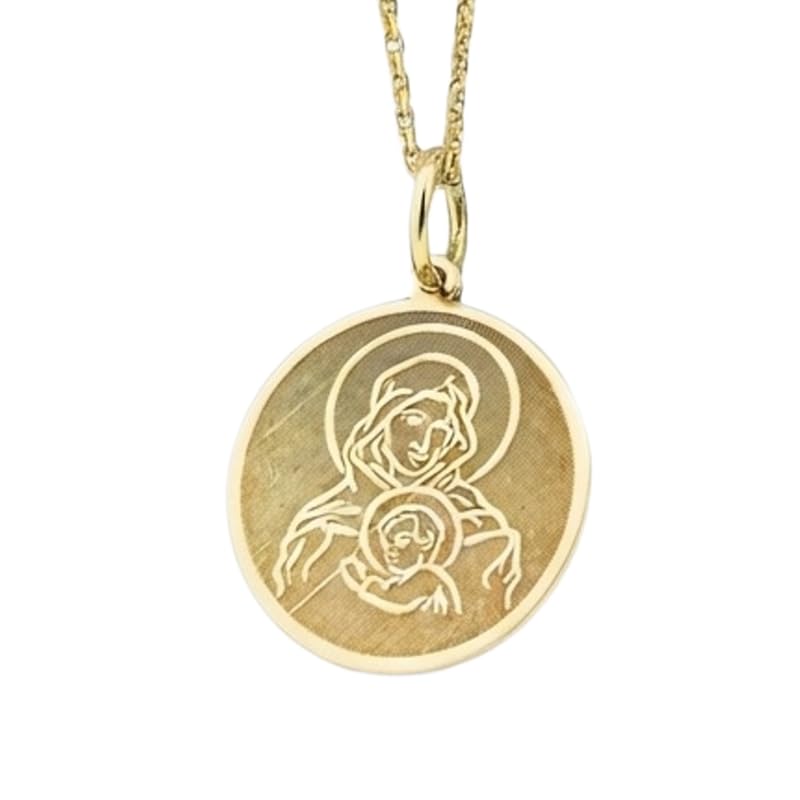 LKBEADS 925 Sterling Silver Virgin Mary and Child Pendant |LK_NLC_00017