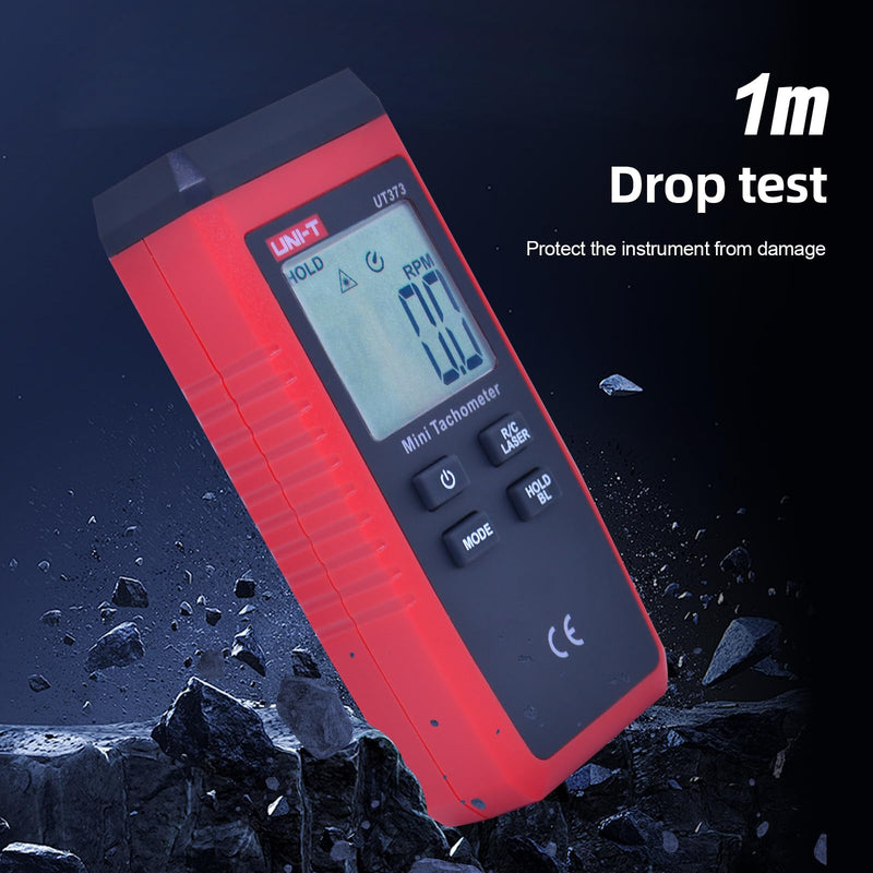 [Australia - AusPower] - UNI-T UT373 Mini Digital Tachometer, 10~99999 RPM Non-Contact Tachometer Speed Meter Speed Gauge with Backlight, Max/Min/data hold, Rotating Speed/Count Function Switching 