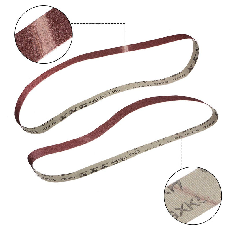 [Australia - AusPower] - uxcell 1" x 42" 100 Grit Sanding Belt Aluminum Oxide Sandpaper Belts for Portable Strip Sander Wood Finishing Metal Drywall Polishing Sharpening Abrasive Paper 3pcs 