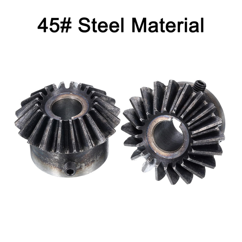 [Australia - AusPower] - uxcell 4pcs Bevel Gear 2 Module 1:1 Reduction Rate 20T 12mm Hole Dia Bevel Pinion Gear Brass, 90 Degree Steering Gear with Keyway for Hardware Mechanical Rotation 