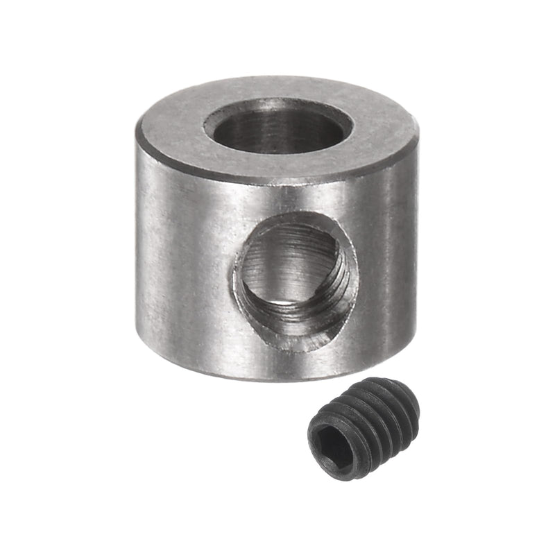 [Australia - AusPower] - uxcell 10pcs Set Screw Collars 4mm Bore Stainless Steel Shaft Collars, 9mm OD, 7mm Width, Landing Gear Stopper Wheel Collar 