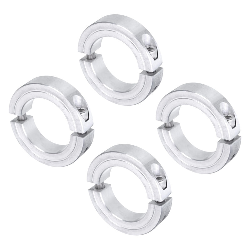 [Australia - AusPower] - uxcell 4pcs Double Split Clamp-On Shaft Collar for 1-1/2" Shaft, Two-Piece Clamping Collar, 2-3/8" OD, 9/16" Thickness, Aluminum Alloy Set Screw Split Collar Clamp 
