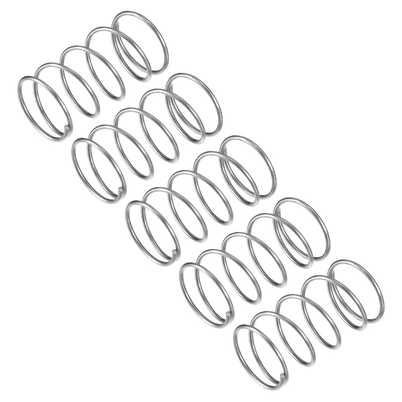 [Australia - AusPower] - uxcell Compression Spring, 5Pcs 304 Stainless Steel, 25mm OD, 1.6mm Wire Size, 45mm Free Length, Silver Tone 1.6mmx25mmx45mm 