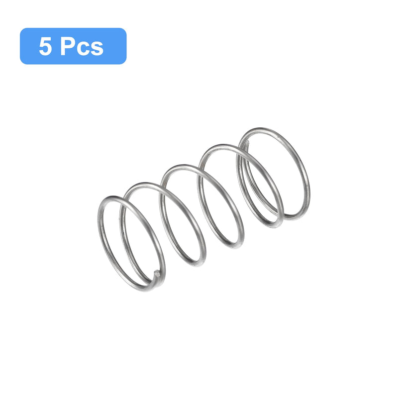 [Australia - AusPower] - uxcell Compression Spring, 5Pcs 304 Stainless Steel, 25mm OD, 1.6mm Wire Size, 45mm Free Length, Silver Tone 1.6mmx25mmx45mm 