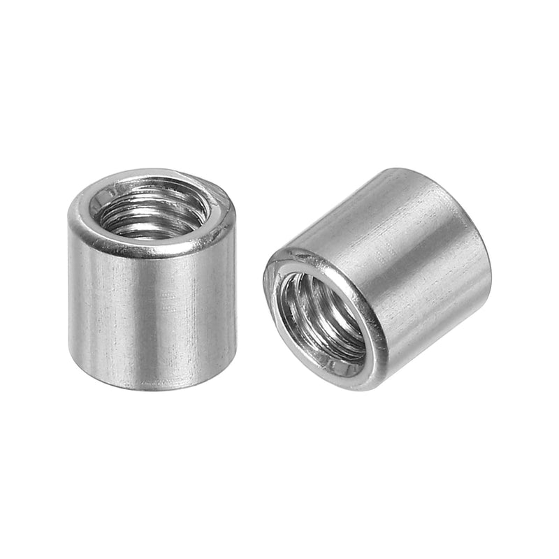 [Australia - AusPower] - uxcell 10Pcs M5 Round Connector Nuts, 304 Stainless Steel Coupling Nut 8mm/0.31" Length Sleeve Rod Bar Stud Nut for Bracket, M5x8x8mm 10 