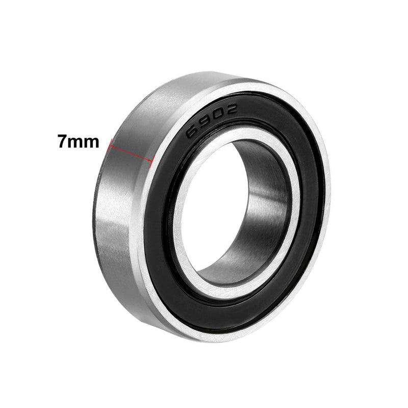 [Australia - AusPower] - uxcell 6902-2RS Deep Groove Ball Bearing 15mm x 28mm x 7mm Double Sealed Carbon Steel Bearings 8pcs 15mmx28mmx7mm 