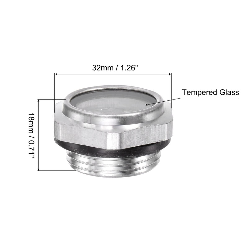 [Australia - AusPower] - uxcell Air Compressor Oil Level Gauge Sight Glass G3/4 Male Threaded Aluminum Liquid Indicator Sight Window 