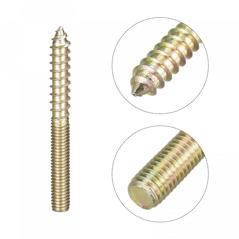 [Australia - AusPower] - uxcell M5x50mm Hanger Bolts, 20pcs Double Ended Thread Dowel Screws for Wood Furniture 50mm 