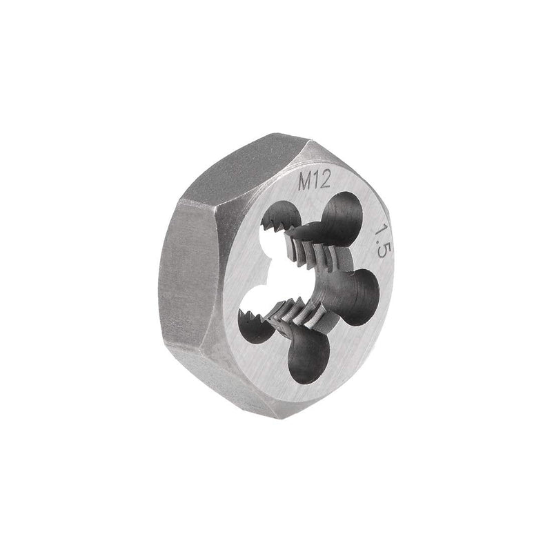 [Australia - AusPower] - uxcell Hex Rethreading Die M12 x 1.5 Pitch Carbon Steel Metric Hexagon Taper Pipe Die Accuracy Grade: 6g 