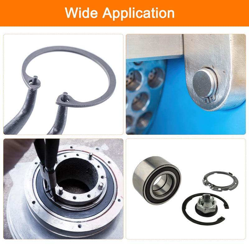 [Australia - AusPower] - uxcell 200Pcs Internal Retaining Ring Circlip Assortment Set, 304 Stainless Steel Circlip Snap Rings 10 Sizes M8 M10 M12 M14 M16 M18 M20 M22 M24 M26 200 