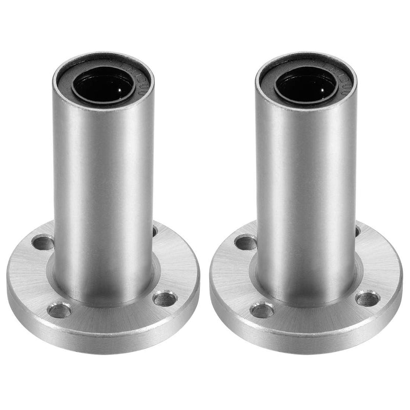 [Australia - AusPower] - uxcell LM12UU Extra Long Round Flange Linear Ball Bearings, 12mm Bore Dia, 21mm OD, 57mm Length (Pack of 2) 