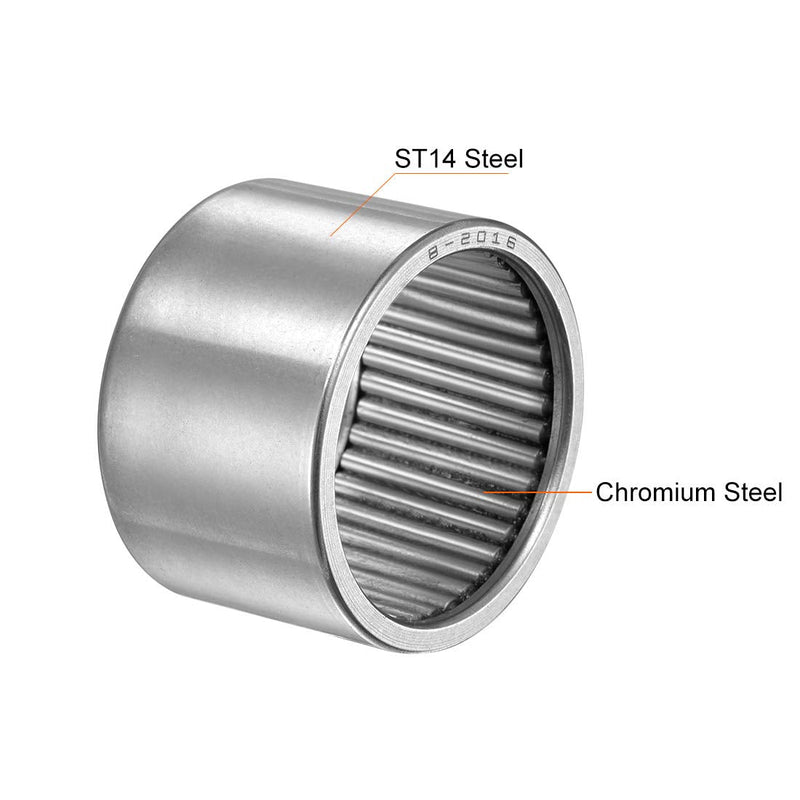 [Australia - AusPower] - uxcell B2016 Needle Roller Bearings, Full Complement Drawn Cup, Open, 1-1/4-inch I.D. 1-1/2-inch OD 1-inch Width 20600N Static Load 8510N Dynamic Load 3500Rpm Limiting Speed 1-1/4x1-1/2x1" 