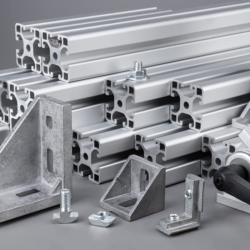 [Australia - AusPower] - uxcell M5x25mm T Slot Drop-in Bolt and M5 Hexagon Flange Nut Set, 40 Sets Hammer Head T-Bolt T Shape Stud Sliding Screw for 20 Series Aluminum Profile 