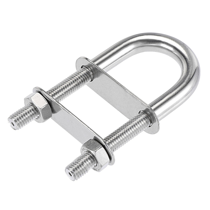 [Australia - AusPower] - uxcell Round U-Bolt 1.5"(38mm) Fit Rod Size 112mm Length 304 Stainless Steel M10 with Nuts, Plates M10x38mmx112mm 