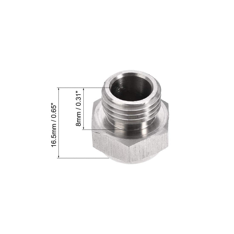 [Australia - AusPower] - uxcell Exhaust Muffler G1/4 Male Thread Strainer Stainless Steel Breather Pneumatic Air Flat Muffler 2pcs 