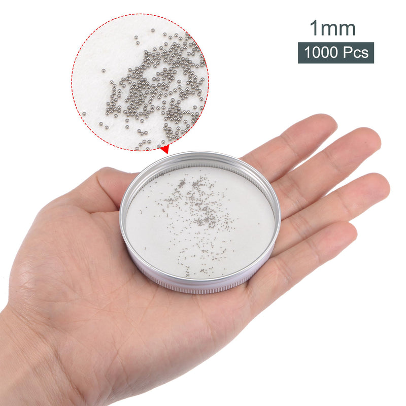 [Australia - AusPower] - uxcell 2000pcs 1mm, 0.5mm 304 Stainless Steel Bearing Balls G25 Precision 