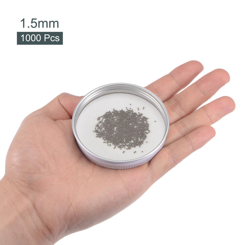 [Australia - AusPower] - uxcell 2000pcs 1mm, 0.5mm 304 Stainless Steel Bearing Balls G25 Precision 