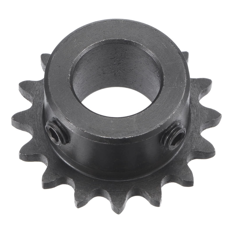 [Australia - AusPower] - uxcell 16 Tooth Roller Sprocket B Type, 25 Chain, Single Strand 1/4" Pitch, 15mm Bore Black Oxide C45 Carbon Steel with Set Screws for ISO 04C 
