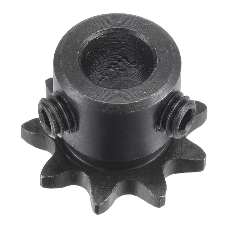 [Australia - AusPower] - uxcell 9 Tooth Roller Sprocket B Type, 25 Chain, Single Strand 1/4" Pitch, 8mm Bore Black Oxide C45 Carbon Steel with Set Screws for ISO 04C 