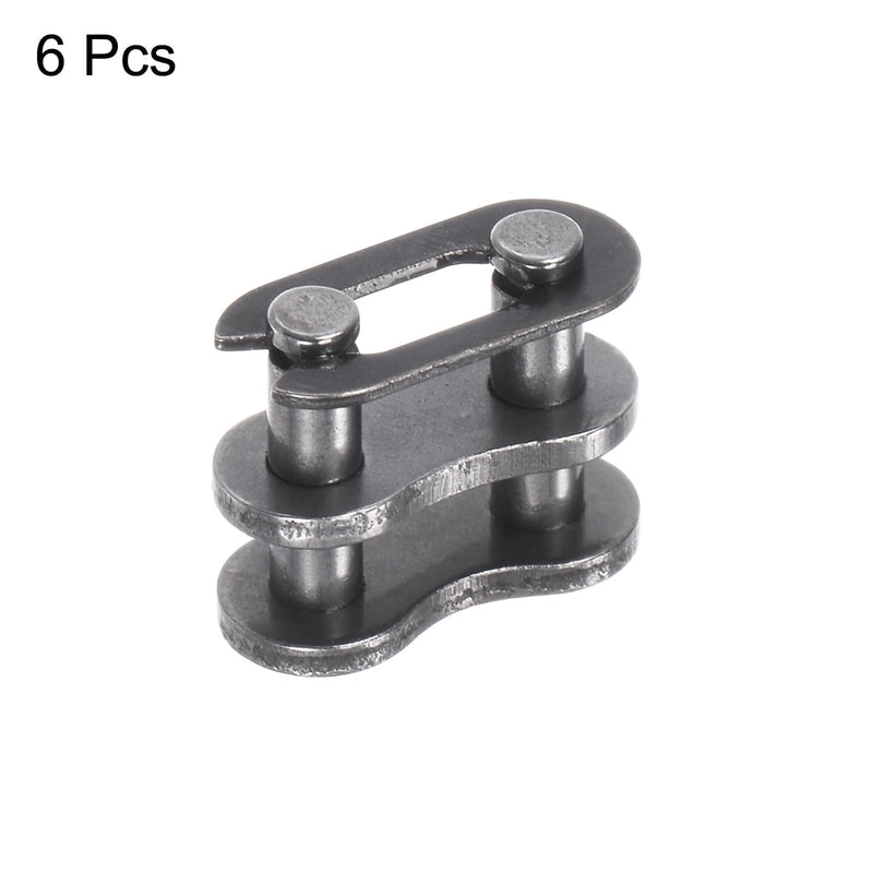 [Australia - AusPower] - uxcell 6Pcs #25 Chain Master Connector Link Roller, 1/4" Pitch Carbon Steel, Standard Connecting Split Links for 04C Chain 