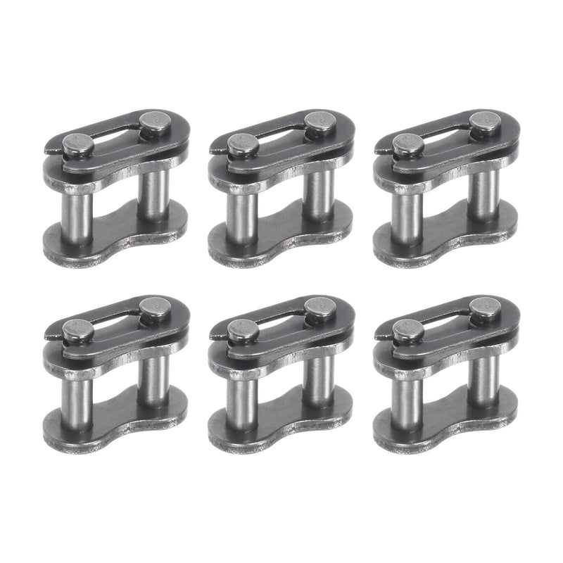 [Australia - AusPower] - uxcell 6Pcs #25 Chain Master Connector Link Roller, 1/4" Pitch Carbon Steel, Standard Connecting Split Links for 04C Chain 