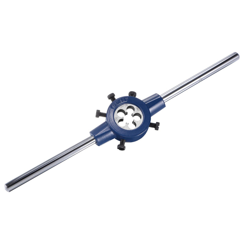 [Australia - AusPower] - uxcell Die Stock Handle Wrench Set, 1/2-28 UNEF Threading Die and 38mm (1-1/2") Holder (Fits: 26mm-38mm OD / M12-M16 Round Dies) Adjustable for Bolt Thread Repair 