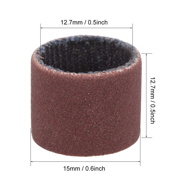 [Australia - AusPower] - uxcell 1/2 Inch x 1/2 Inch Sanding Sleeves 600 Grits Sandpapers Band Drums 10 Pcs 