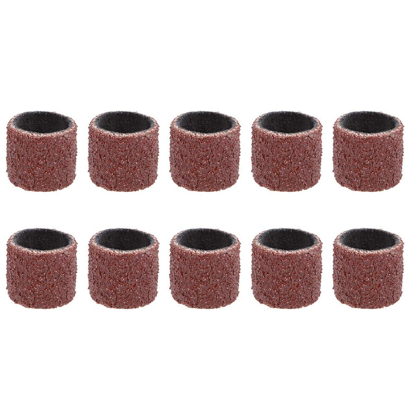 [Australia - AusPower] - uxcell 1/2 Inch x 1/2 Inch Sanding Sleeves 80 Grits Sandpapers Band Drums 10 Pcs 