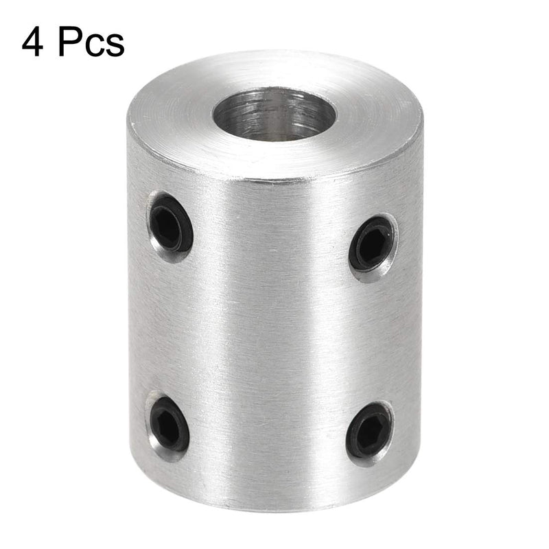 [Australia - AusPower] - uxcell 1/4 Inch to 8mm Bore Rigid Coupling Set Screw L25XD20 Aluminum Alloy,Shaft Coupler Connector for 3D Printers, Motor Accessories,4pcs 