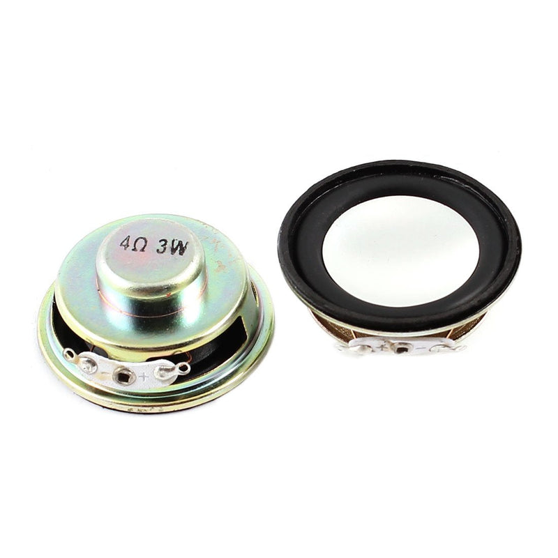 [Australia - AusPower] - uxcell 3W 4 Ohm Metal Housing Round Magnet Speaker Loudspeaker 2Pcs 