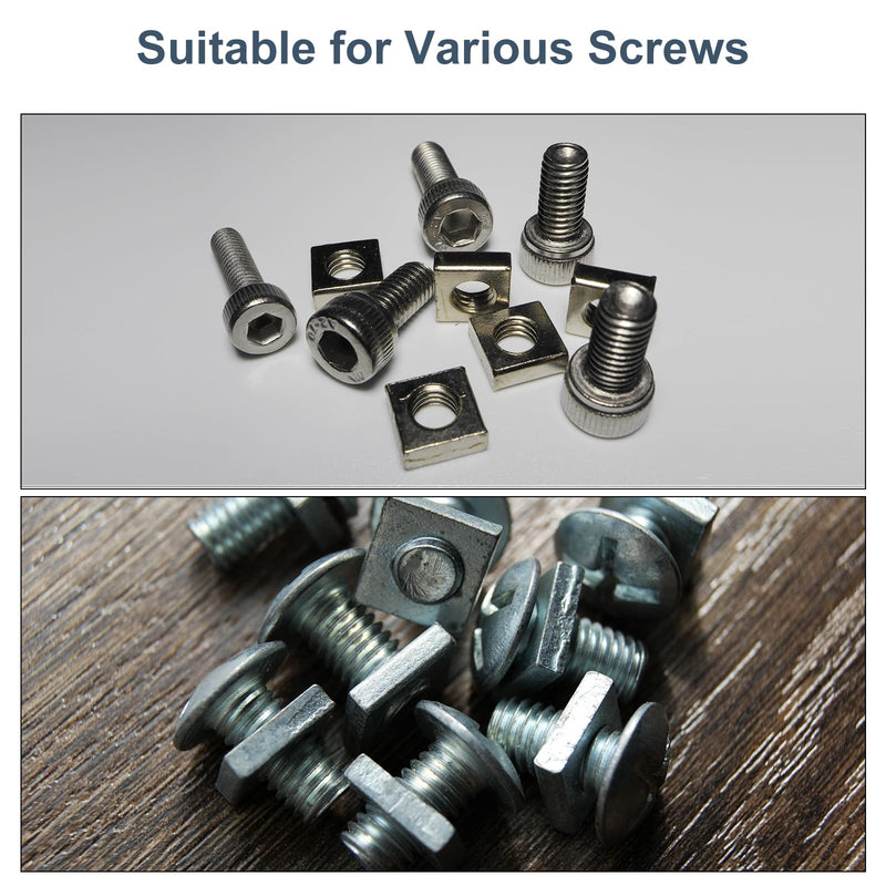 [Australia - AusPower] - uxcell M4-0.7x2.2 Square Nuts, Carbon Steel Zinc Plated Coarse Thread Square Nuts Fasteners for Home Repairs and Professional Engineering, Colorful 50pcs M4-0.7x2.2mm 50 