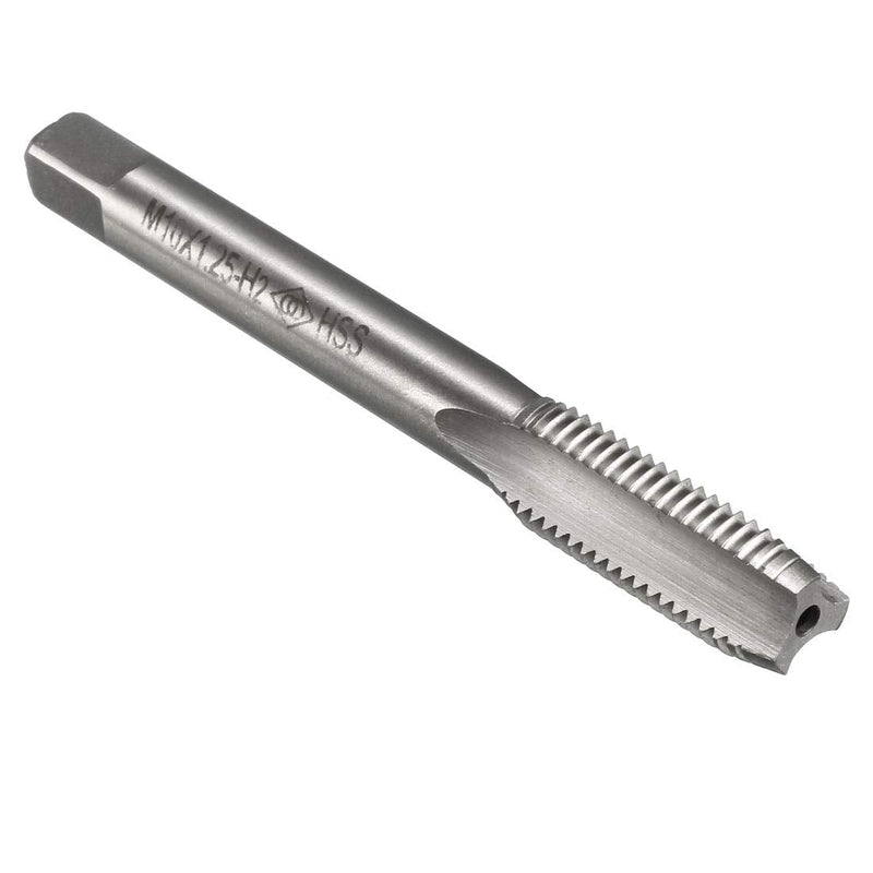 [Australia - AusPower] - uxcell Metric Machine Tap M10 x 1.25mm H2 High Speed Steel 3 Straight Flutes Screw Tapping Threading Machinist Repair DIY Tool 