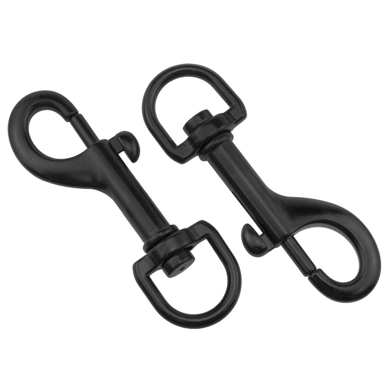 [Australia - AusPower] - VAKTOK-4PCS Flagpole Snap Hook Black Heavy Duty Swivel Eye Bolt Snap Used for flagpole, Outdoor Clasp, Dog Leash, Leather Craft, Sling Spring end Accessories 