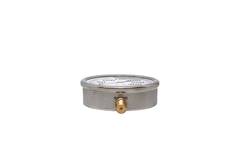 [Australia - AusPower] - Valley Industries 41 Series 4" 300 PSI Pressure Gauge - Stainless Steel, 1/4" NPT Brass Bottom Mount, Glycerin Filled 