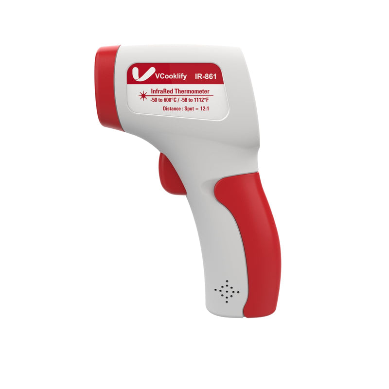 [Australia - AusPower] - Professional Infrared Thermometer Gun for HVAC – Laser Temperature Gun with Adjustable Emissivity, High/Low Alarm, -58°F to 1112°F (-50°C to 600°C), 12:1 D:S Ratio, Backlit LCD 