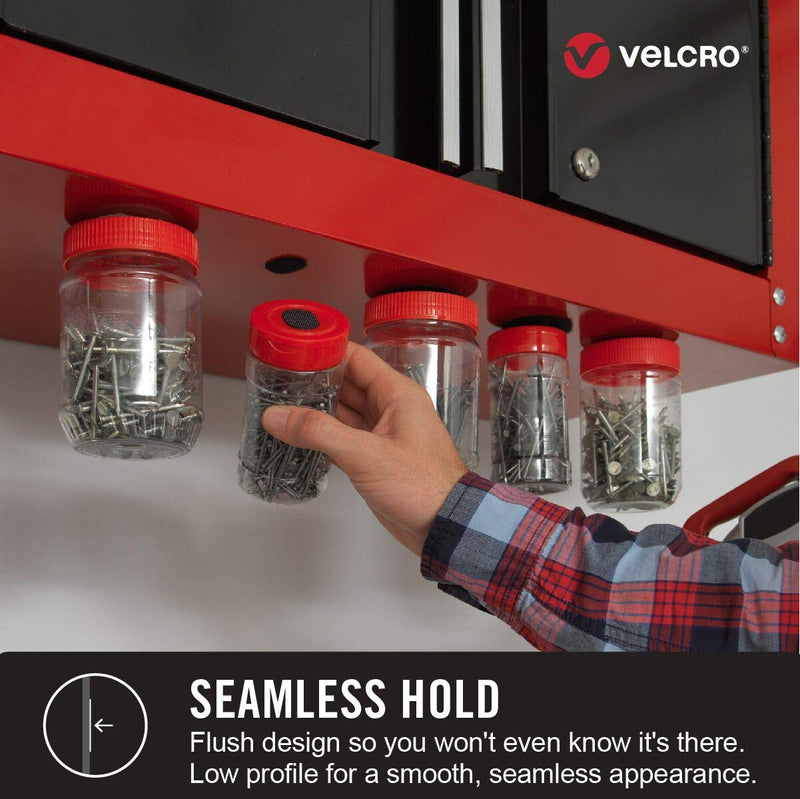 [Australia - AusPower] - VELCRO Brand - 91100 Industrial Strength Low Profile Fasteners – Heavy Duty Professional Hold with a Flush Surface to Surface Mount - Holds up to 10 lbs. - 10ft x 1in Roll Tape, Black 